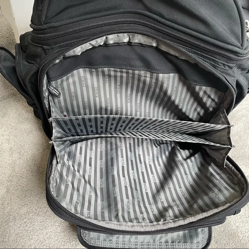 TUMI Unisex Black Ballistic Nylon Alpha Generation 4 Backpack Laptop Bag 26086D4